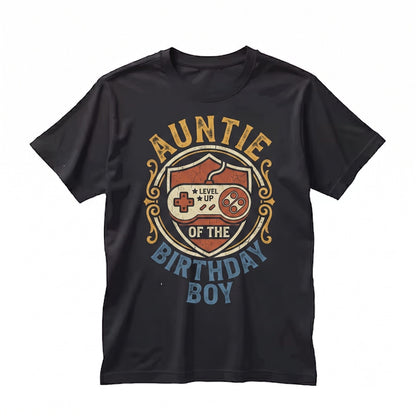 Aunt of the Birthday Boy Matching Video Game Party Outfit, Funny Gamer Family Apparel Unisex TShirt
