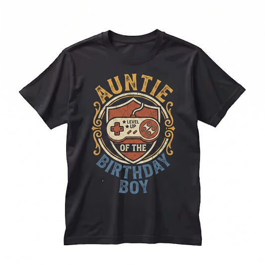 Aunt of the Birthday Boy Matching Video Game Party Outfit, Funny Gamer Family Apparel Unisex TShirt
