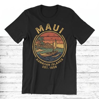 Maui Hawaii Beach Vacation Souvenir Lahaina Coastal Travel Gift Unisex TShirt