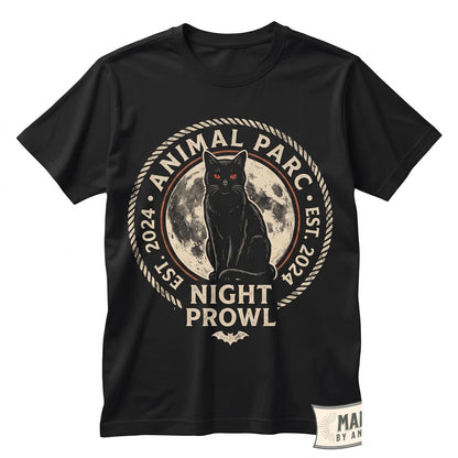 Horror Spooky Gothic Cat Dark Full Moon Graphic Halloween Mom Gift Unisex TShirt