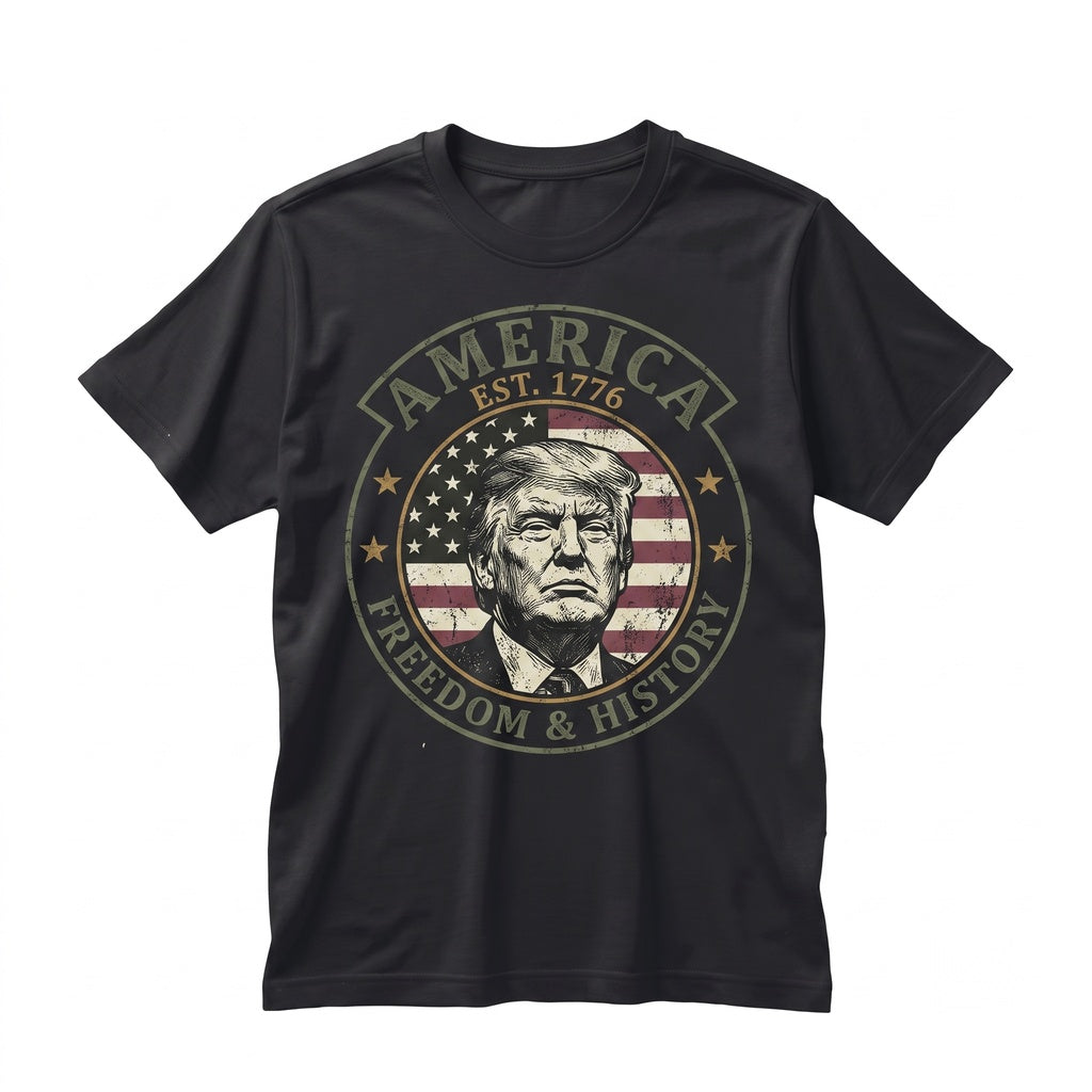 Donald Trump Patriotic American Flag Political Campaign Graphic Top Unisex TShirt