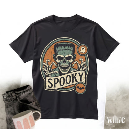 Retro Halloween Spooky Frankenstein Monster Graphic Vintage Horror Creature Gift Unisex TShirt