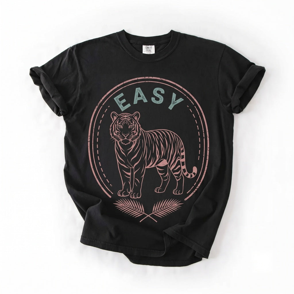 Easy Tiger Coquette Striped Graphic Preppy Funny Quote Cute Girly Casual Unisex TShirt