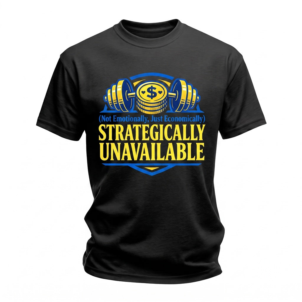 Funny Sarcastic Minimalist Back Print Economically Strategic Quote Graphic Apparel Unisex TShirt
