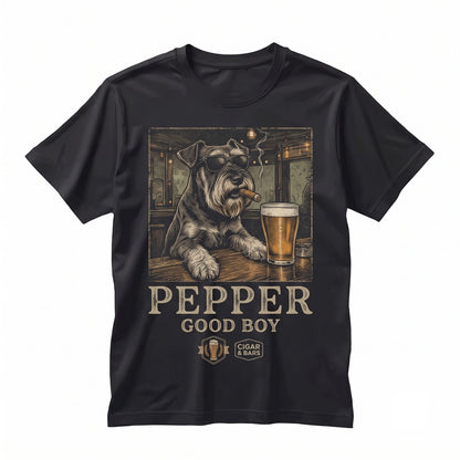 Funny Schnauzer Drinking Beer Dog Mom Dad Sarcastic Pet Lover Meme Gift Unisex TShirt