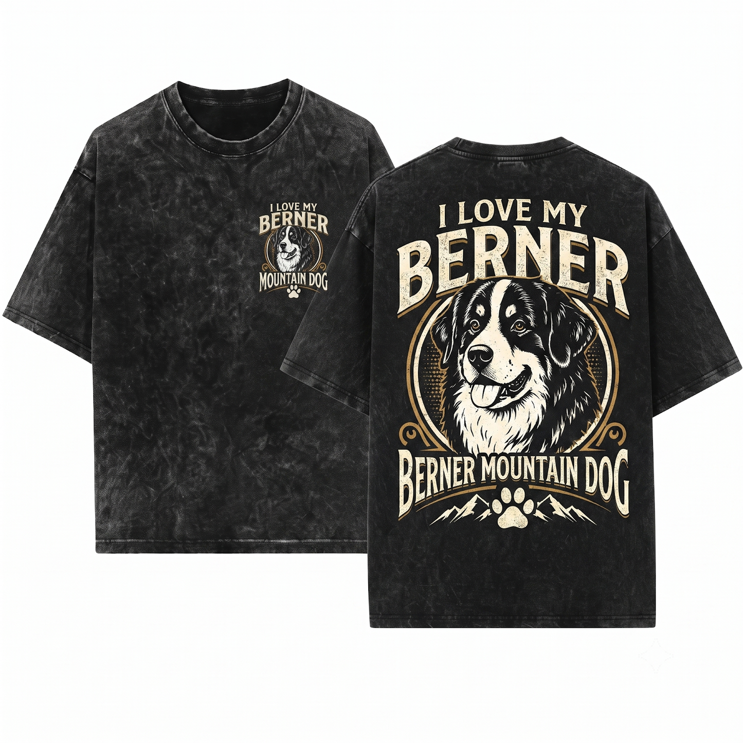 Husky Lover Siberian Dog Breed Graphic Apparel - Cute Puppy Owner Present Retro Tee - Unisex Heavyweight Garment-Dyed T-Shirt