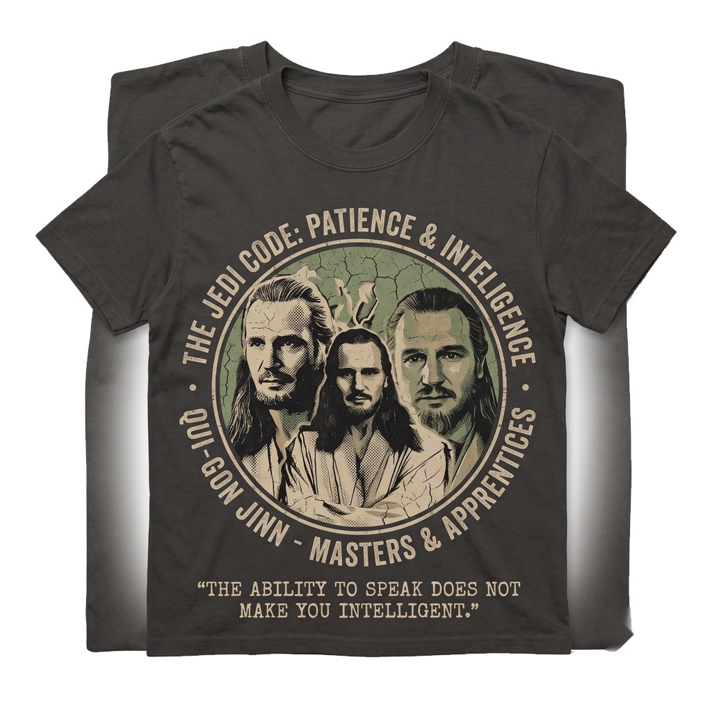 Vintage Retro Qui-Gon Jinn Jedi Master Sci-Fi Graphic Apparel Unisex TShirt