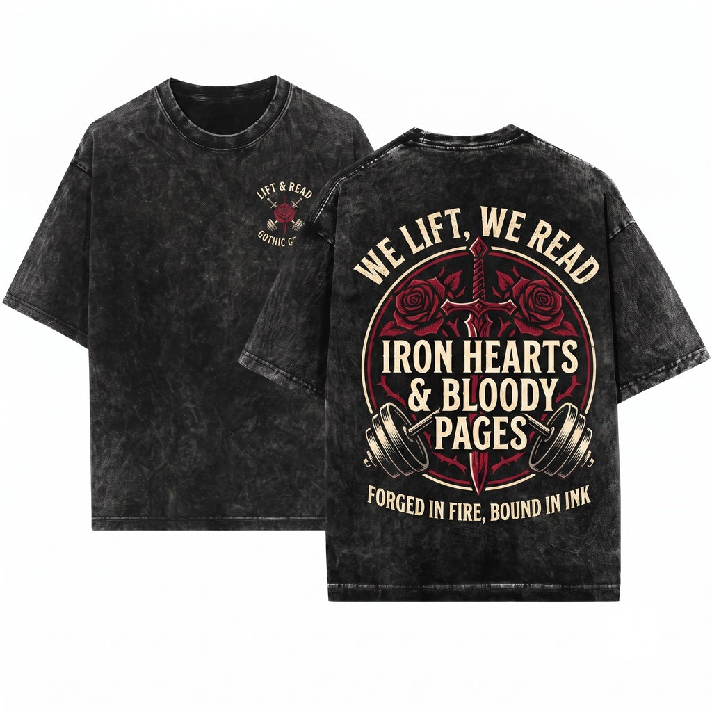 Lift Heavy Read Smut Romance Bookish Gym Workout Fitness Lover Gift For Her Unisex Wash T-Shirt