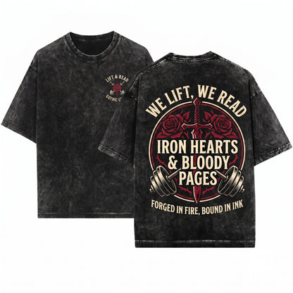 Lift Heavy Read Smut Romance Bookish Gym Workout Fitness Lover Gift For Her Unisex Wash T-Shirt