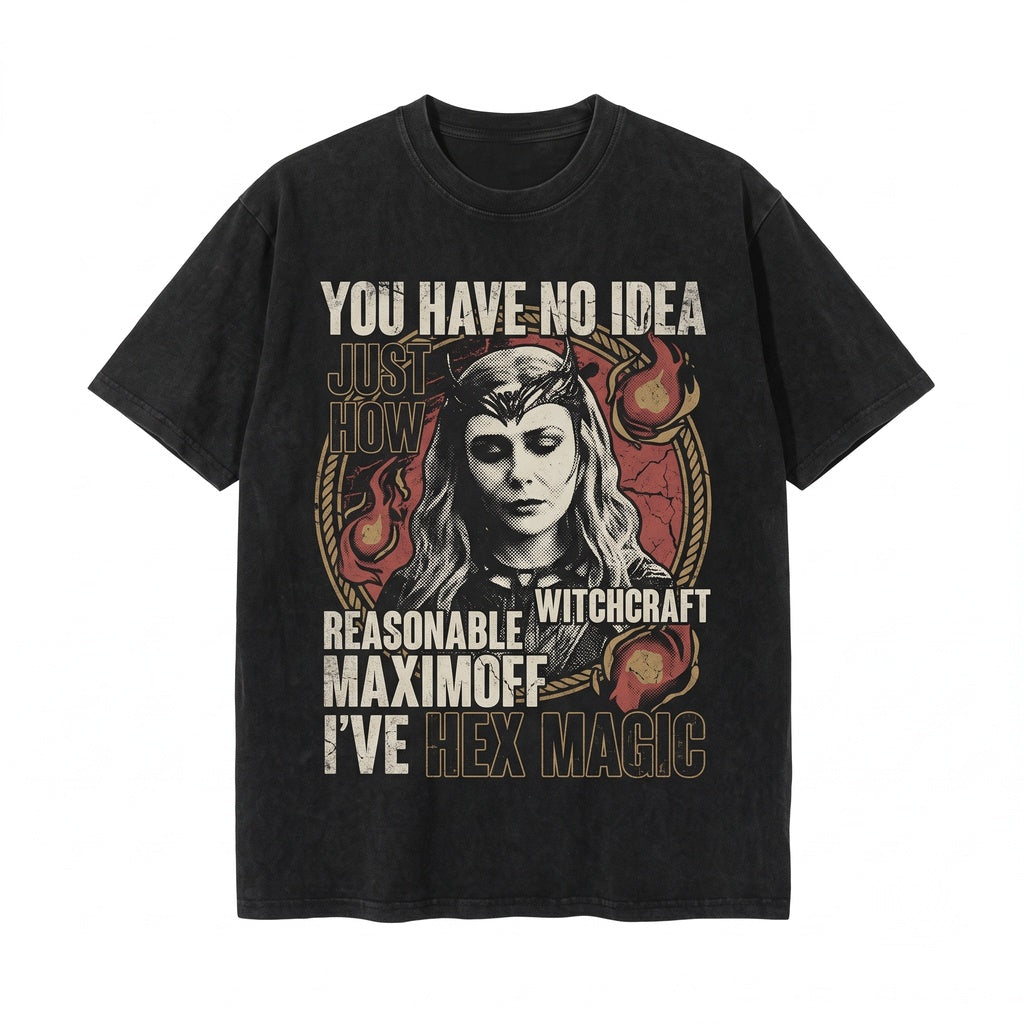 Oversized Scarlet Witch Wanda Maximoff Vintage Graphic Apparel Chaos Magic Superhero Fan Gift Unisex TShirt