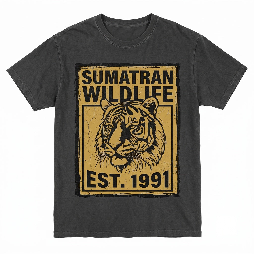 Vintage Tiger Wildlife Graphic Aesthetic Animal Lover Gift For Her Unisex TShirt