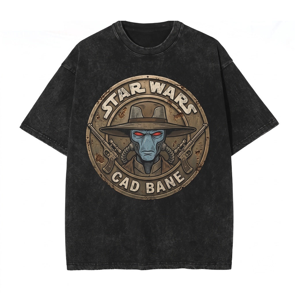 Oversized Cad Bane Bounty Hunter Clone Wars Graphic Galactic Outlaw Apparel Unisex TShirt