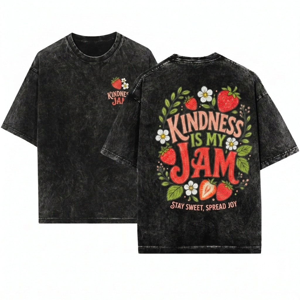 Kindness Strawberry Floral Classroom Teacher Positive Gift Unisex Wash T-Shirt