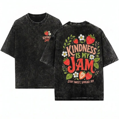 Kindness Strawberry Floral Classroom Teacher Positive Gift Unisex Wash T-Shirt