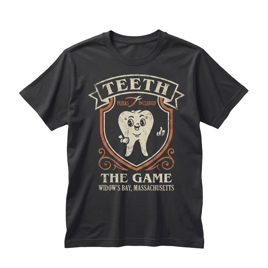 Funny Teeth Widows Board Game Graphic Humorous Tabletop Gamer Vintage Apparel Unisex TShirt