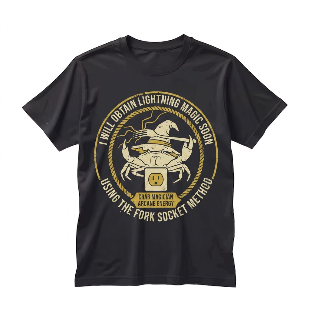 I Will Obtain Lightning Magic Soon Funny Vintage Japanese Crab Graphic Unisex TShirt