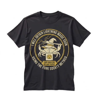 I Will Obtain Lightning Magic Soon Funny Vintage Japanese Crab Graphic Unisex TShirt