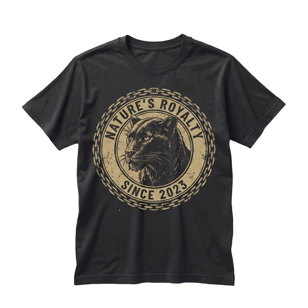 Vintage Distressed Panther Wild Cat Graphic Washed Retro Animal Illustration Lover Gift Unisex TShirt