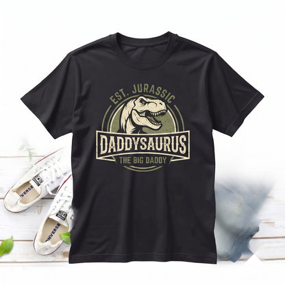 Dinosaur Fathers Day Funny Papa Present Graphic Unisex TShirt