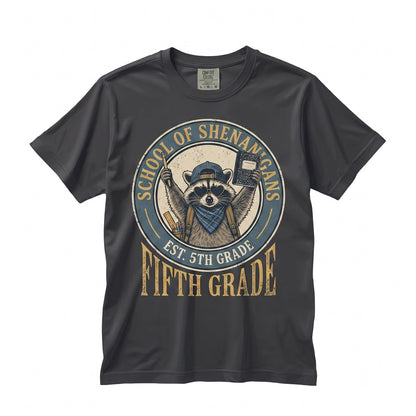 Fifth Grade Teacher Funny Feral Raccoon Back to School Team Last Day Apparel Unisex TShirt