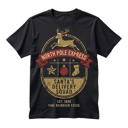 Three Festive Reindeer Vintage Holiday Deer Graphic Christmas Gift Unisex TShirt
