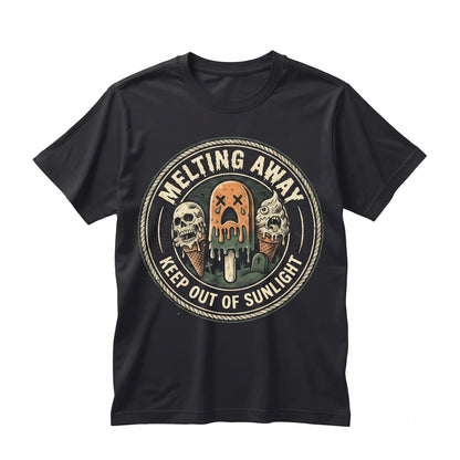 Melting Away Spooky Ice Cream Creepy Cute Halloween In July Summerween Unisex TShirt