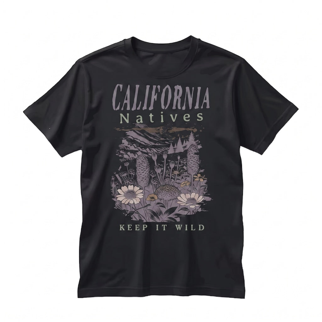 California Native Plant Sustainable Gardening Eco Botanical Graphic Apparel Unisex TShirt