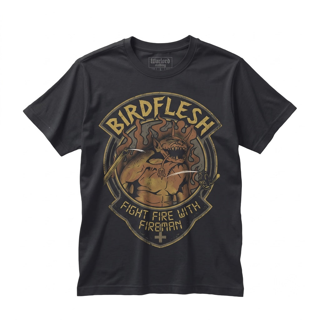 Birdflesh Grindcore Death Metal Graphic Music Band Merchandise Cotton Black Unisex TShirt