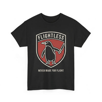 Fight or Flight Vintage Japanese Retro Humorous Penguin Graphic Apparel Unisex TShirt