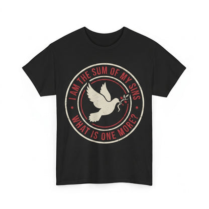 I Am The Sum Of My Sins Vintage Japanese Funny Pigeon Graphic Humor Retro Unisex TShirt