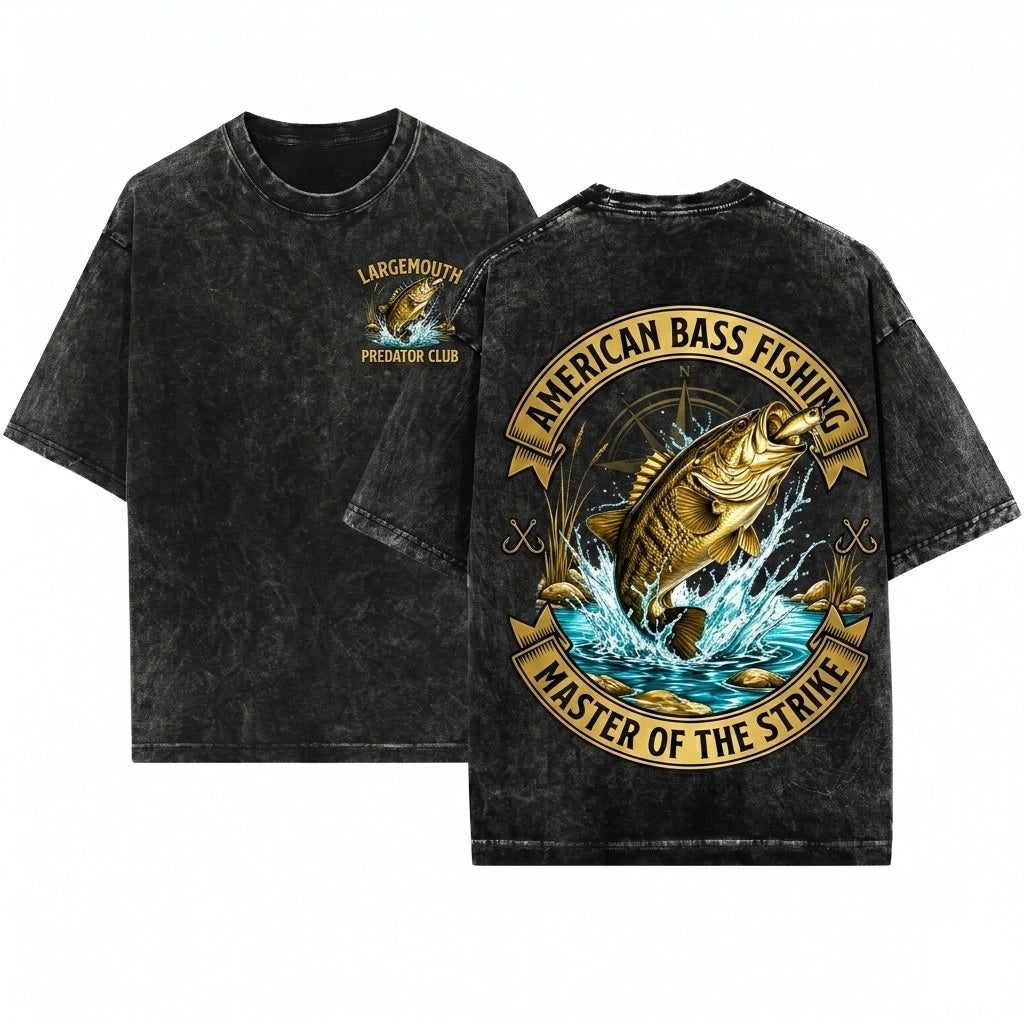 Vintage 90s Smallmouth Bass Fishing Retro Bronzeback Angler Graphic River Nature Aesthetic Gift Unisex Wash T-Shirt