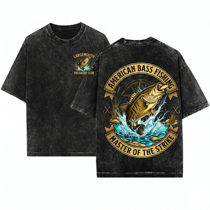 Vintage 90s Smallmouth Bass Fishing Retro Bronzeback Angler Graphic River Nature Aesthetic Gift Unisex Wash T-Shirt