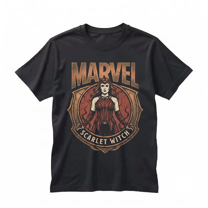 Vintage Scarlet Witch Wanda Maximoff Retro Chaos Magic Superhero Graphic Gift Unisex TShirt