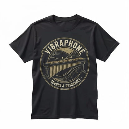 Vibraphone Xylophone Percussion Instrument Elegant Faux Gold Print Orchestra Band Musician Gift Unisex TShirt