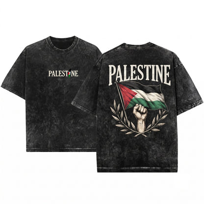 Palestine Sweatshirt Free Sweater Flag Crewneck Stand With Gaza College Gift Unisex Wash T-Shirt