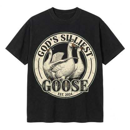 Gods Silliest Goose Graphic Funny Religious Novelty Apparel Unisex TShirt
