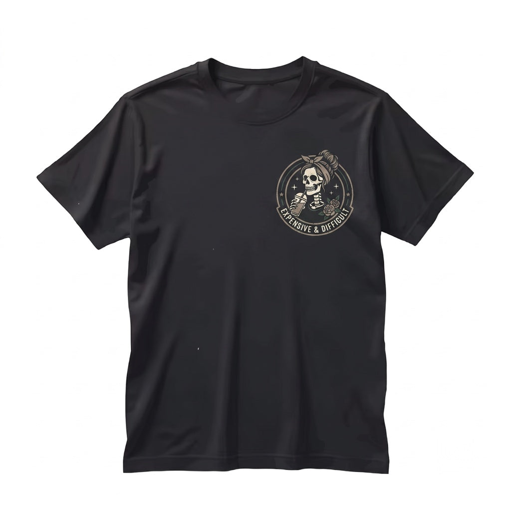 Wild Woman Skeleton Graphic Retro Vintage Bohemian Skull Cotton Short Sleeve Apparel Unisex TShirt
