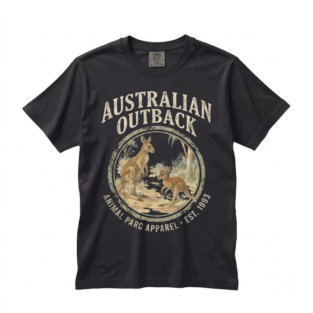 Vintage Australian Outback Kangaroo Graphic Art Rustic Nature Lover Gift Unisex TShirt