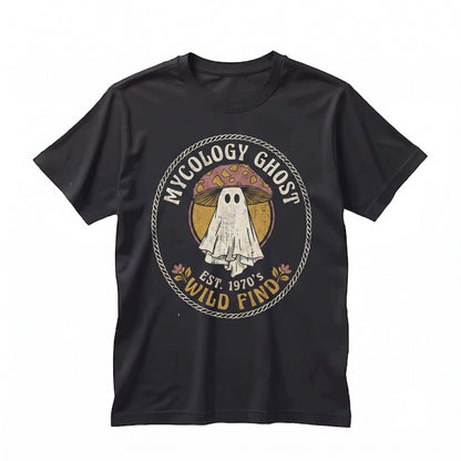 Vintage Retro Halloween Mushroom Ghost Witch Boo Fall Graphic Apparel, Unisex TShirt