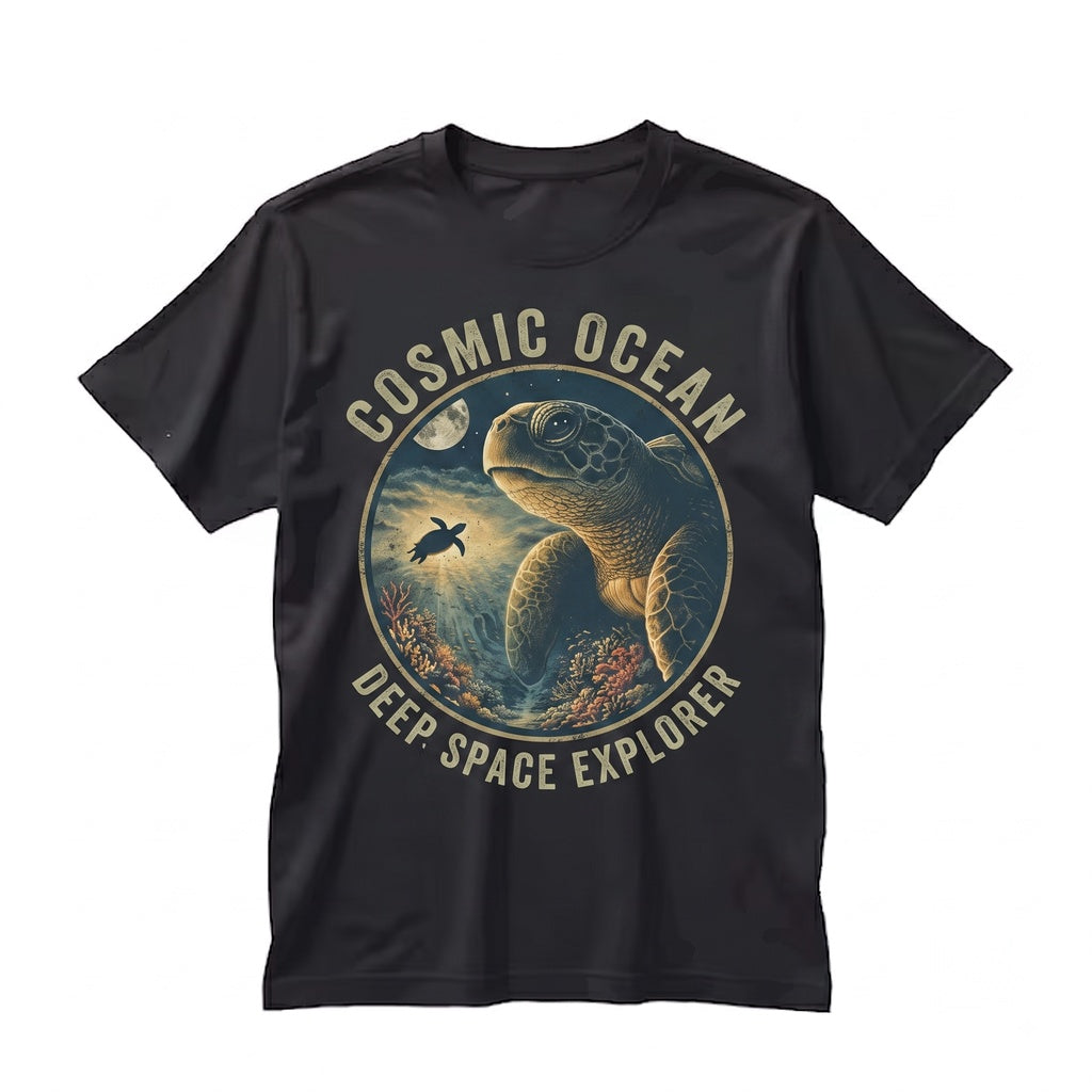 Vintage Sea Turtle Ocean Graphic Beach Save Marine Life Lover Gift 90s Animal Apparel Unisex TShirt