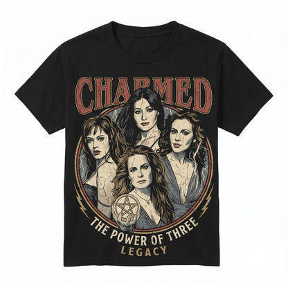 Vintage Charmed 90s TV Series Witch Graphic Halliwell Sisters Retro Gift for Men Women Unisex TShirt
