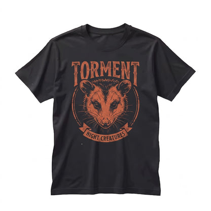 Funny Torment Opossum Screaming Chaos Graphic Vintage Cotton Casual Top Unisex TShirt