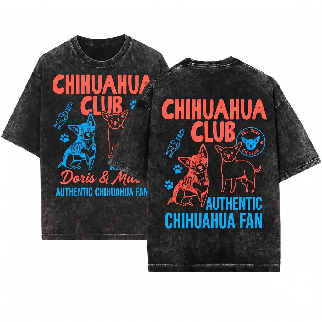 Chihuahua Dad Funny Pet Parent Graphic Dog Lover Gift New Unisex Wash T-Shirt