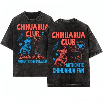 Chihuahua Dad Funny Pet Parent Graphic Dog Lover Gift New Unisex Wash T-Shirt