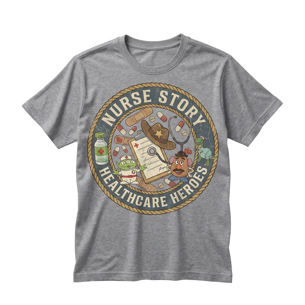 Two Sided Space Ranger Cowboy Caregiver Appreciation Top Buzzing Woody Patient Gift Unisex TShirt