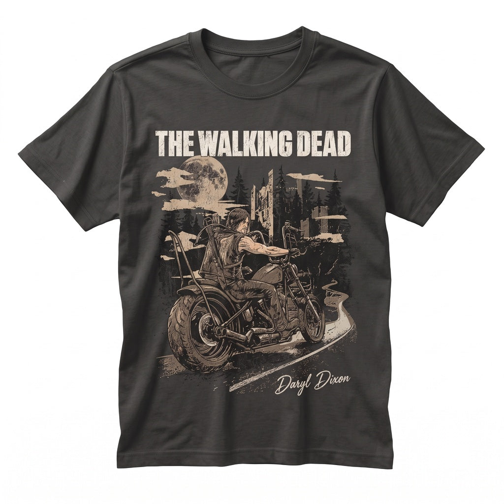Vintage Daryl Dixon Zombie Hunter Norman Reedus Graphic Cotton Retro Apparel Unisex TShirt