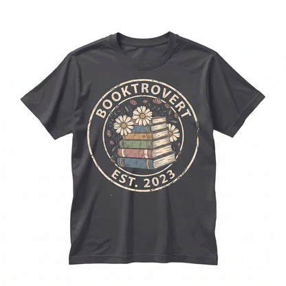 Floral Booktrovert Reading Lover Gift, Funny Bookish Nerd Reader Library Outfit, Unisex TShirt