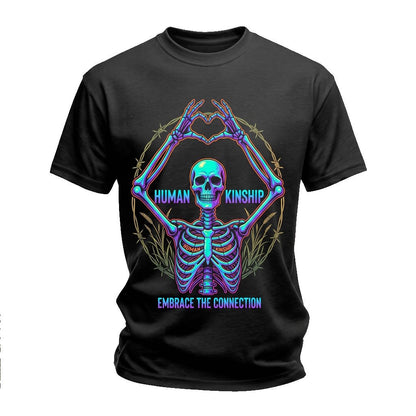 Gothic Spooky Skeleton Heart Hands Love Aesthetic Unisex TShirt