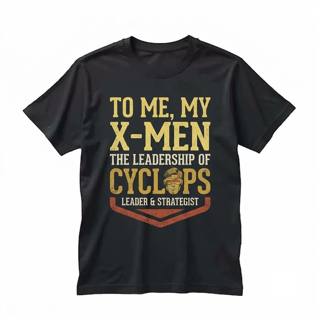 Cyclops Scott Summers Mutant Graphic Merch Front Back Double-Sided Print Oversized Unisex TShirt