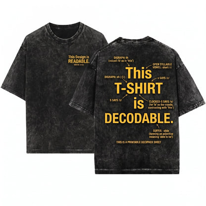 Decodable Structured Literacy Reading Teacher Phonics Educator Gift For Tutors Unisex Wash T-Shirt